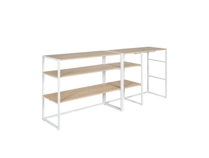 Lot de 2 portants vêtements sous combles modulables 200x85cm