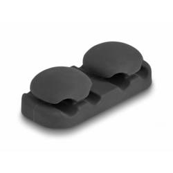 Delock Kabel-Halteclips Silikon Schwarz flexibel (Ø x H) 6 mm x 14 mm 2 St. 18445