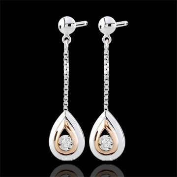 Edenly OhrhÃ¤nger TrÃ¤ne der Antilope - RosÃ©gold und WeiÃŸgold