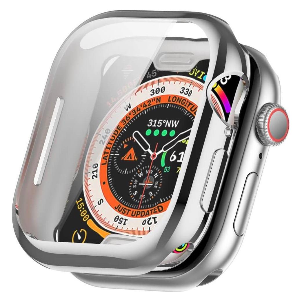 Cover-Discount Apple Watch 10 - 42mm - Gummi Schutz Case Metall-Look (49571633)