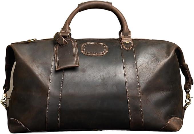 Reisetasche Aus Leder Echtes Leder Männer Reisetasche Echtes Leder Reise Vintage Große Wochenendtasche Männliche Luuage Handtasche