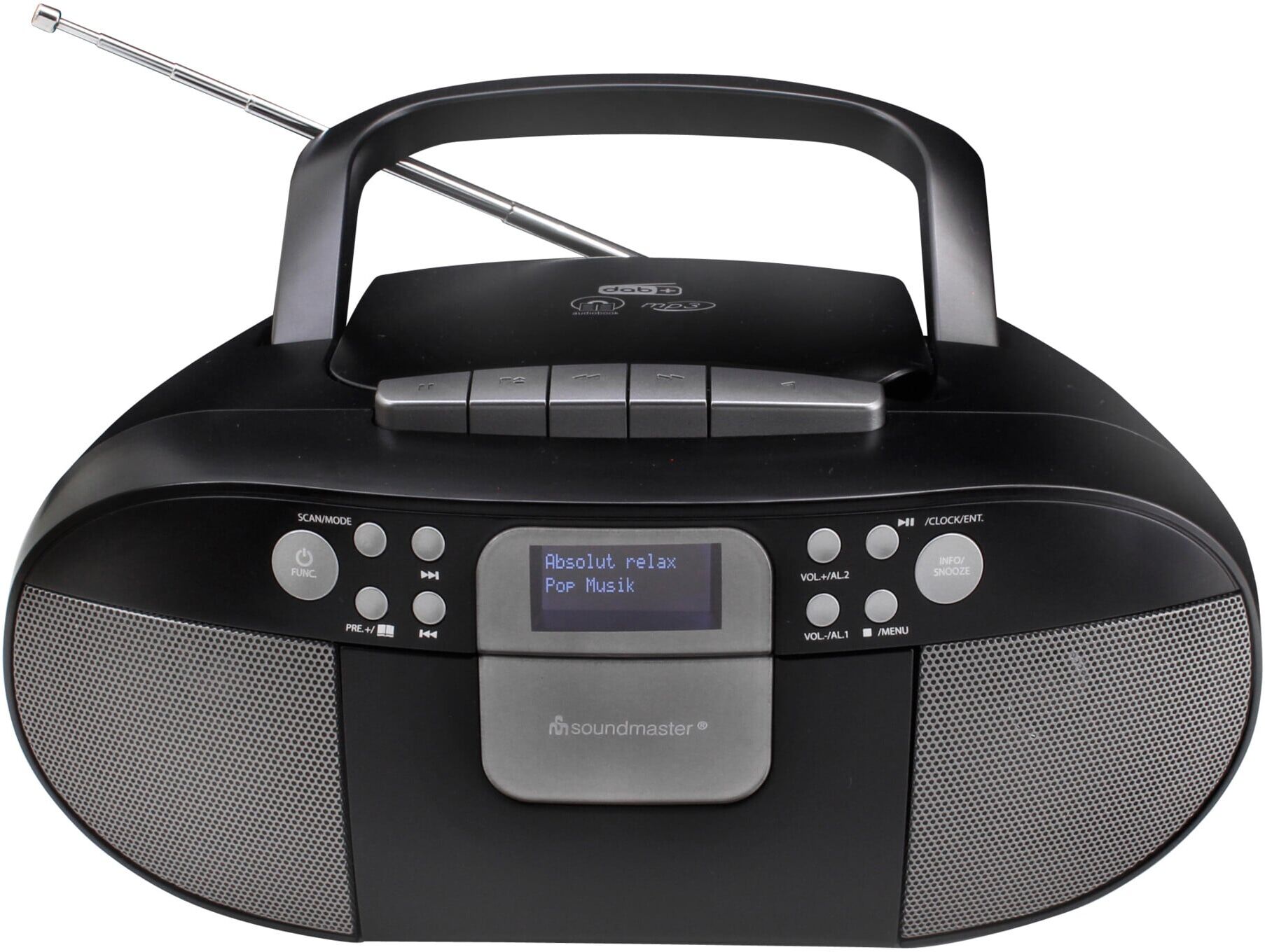 Soundmaster DAB+/CD Boombox SCD7800SW schwarz)