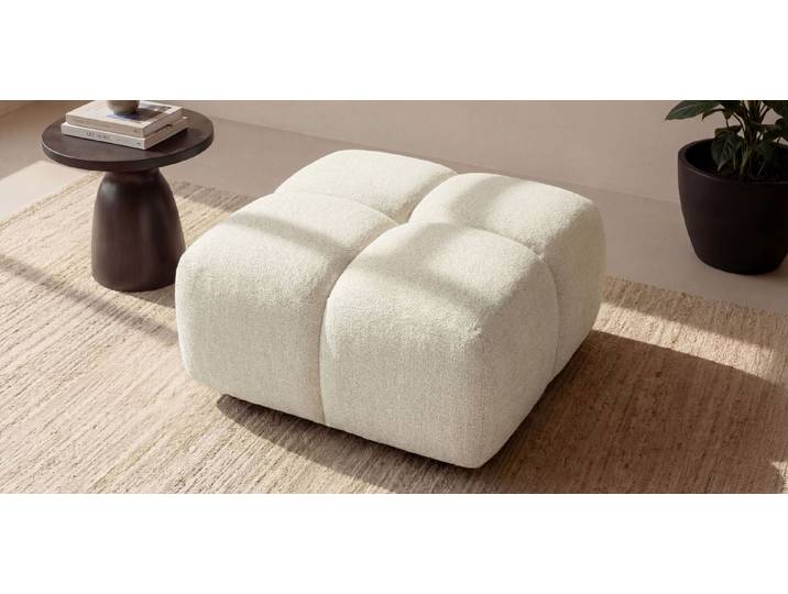 Kaiser Möbel Hocker für Wohnzimmer, Stoff Puente, Averro (Hocker), Design im Bubble-Stil,Perfekte Ergänzung zur Averro-Kollektion
