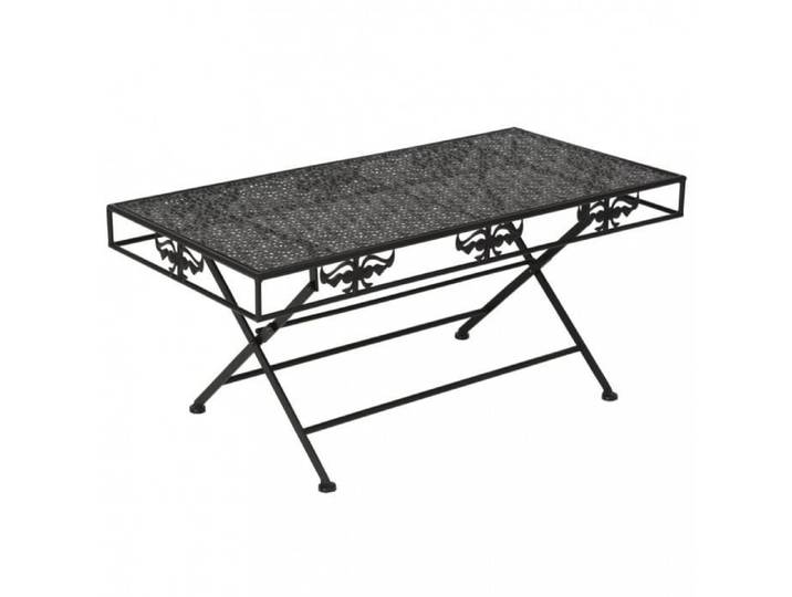 Table basse pliante vintage VIDAXL - 100 x 50 x 45 cm - Noir - Métal