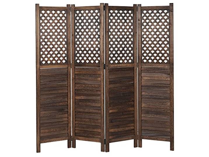 Mendler Paravent HWC-A84, Ornamente 170x161cm - braun