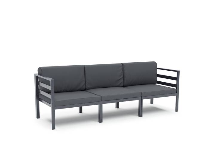 Lounge SAMBIA 3-teilig anthrazit