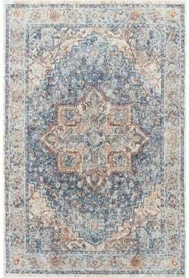 MDA Rugs Stellios Collection Navy Transitional Area Rug