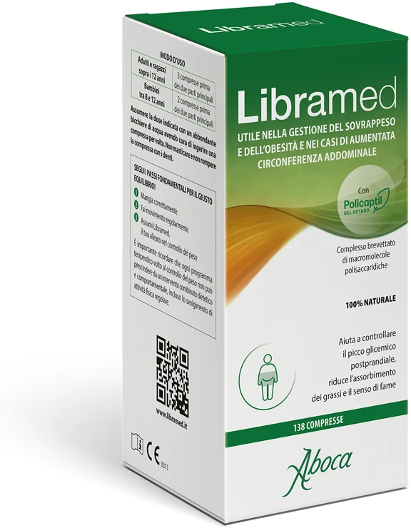 ABOCA SpA SOCIETA' AGRICOLA Aboca Libramed - Controllo del Peso, Riduzione Grassi e Carboidrati, 138 Compresse