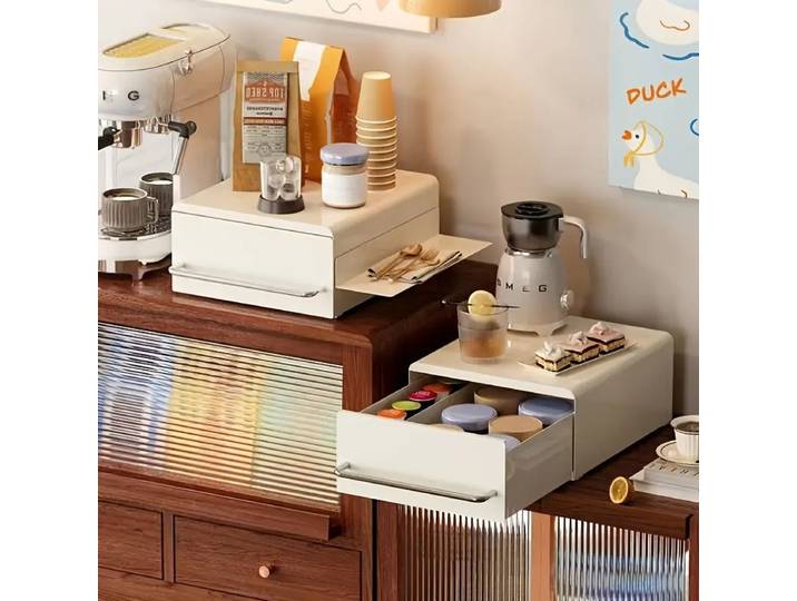 Support de Machine à café extractible, support de rangement d'ustensiles de café de bureau, barre d'eau de cuisine, stockage de capsules, organisateur de Base de Machine à café