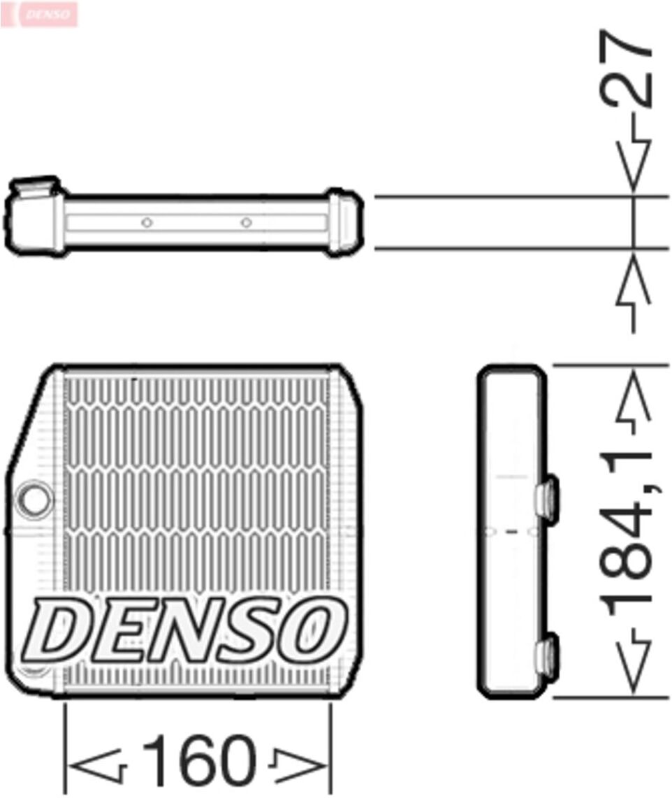 Wärmetauscher, Innenraumheizung DENSO DRR09076