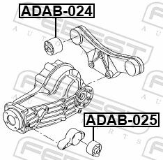 Febest Lagerung, Differential Adab-025 Vorne Für Vag