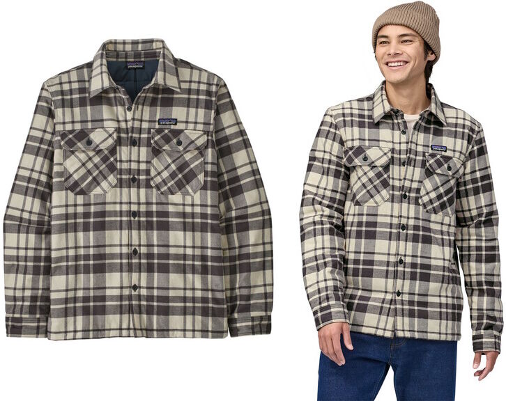 Patagonia Insulated Organic Cotton Mw Fjord Flannel Shirt-Ice Caps: Smolder Blue (Icbe)-Xxl