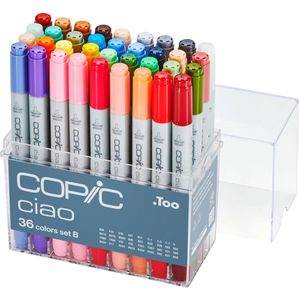 COPIC Layoutmarker Ciao Set B, farbig sortiert, 36 Stück