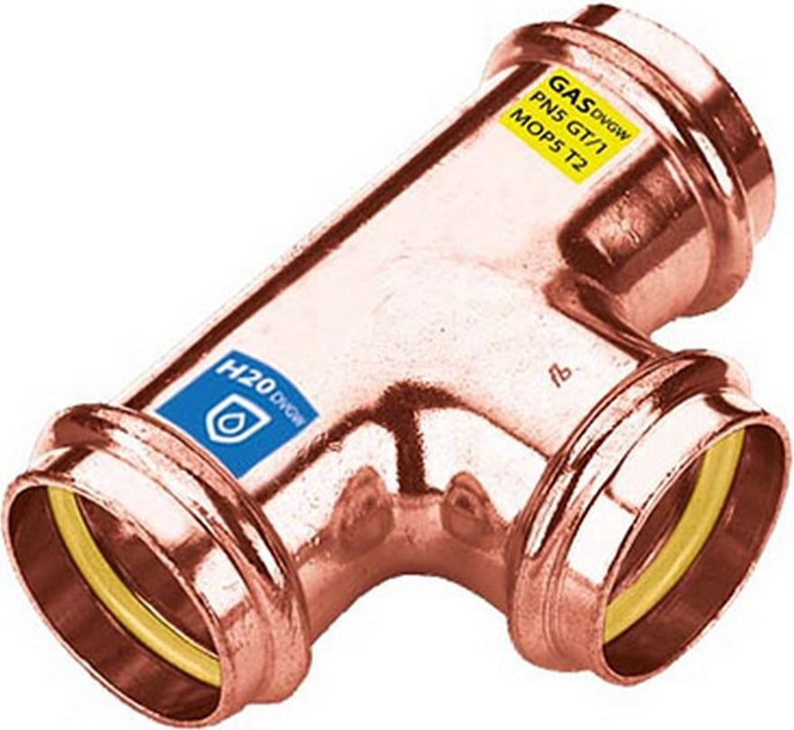 Frabo T-stuk I/I/I combinatiefitting 22mm DVGW-gekeurd