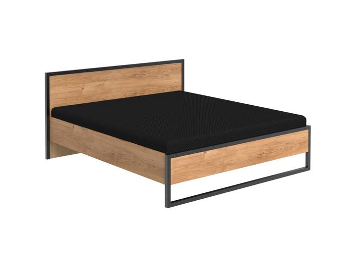 Bett Demian Holzwerkstoff Eiche 160 x 200 cm