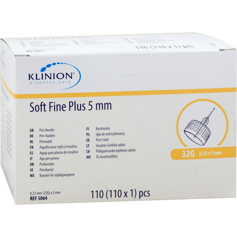 Mediq Deutschland GmbH Klinion Soft fine plus Kanülen 5mm 32g 0,23mm 09076312