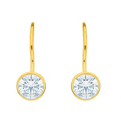 Paar Ohrhänger ADELIA´S "Ohrhänger Ohrringe 333 Gold ( 8K ) mit Zirkonia", gold, Ohrringe, Damen, Damen, Gold, Goldohrringe