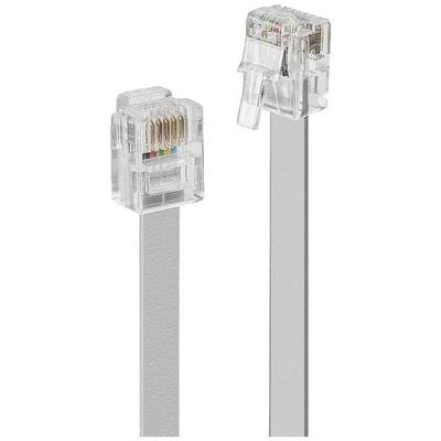 LINDY Telefon (analog) Anschlusskabel [1x RJ12-Stecker 6p6c - 1x RJ12-Stecker 6p6c] 20 m Grau