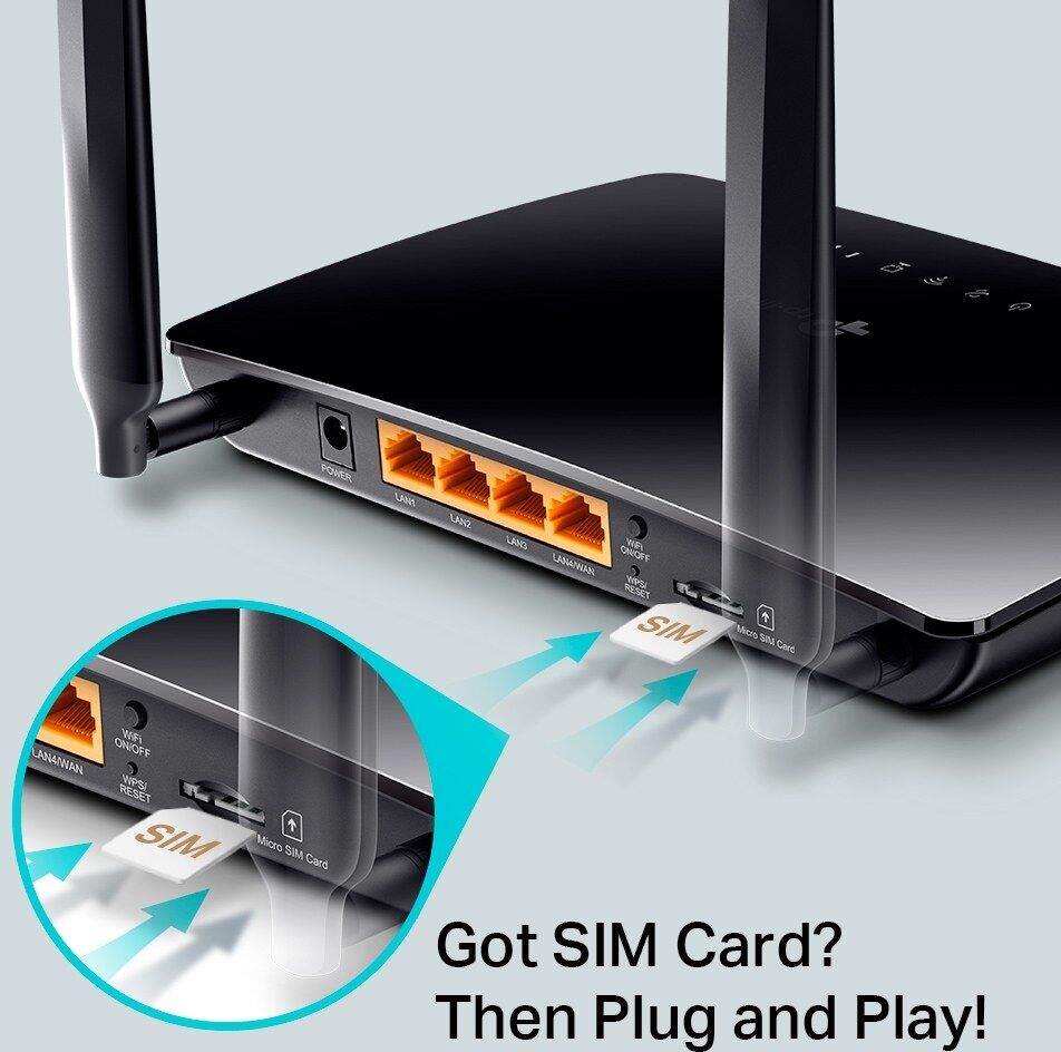 TP-LINK Archer MR200 wireless router Fast Ethernet Dual-band (2.4 GHz / 5 GHz) 4G Black