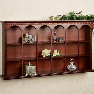 Touch of Class MacKenzie Wall Curio Shelf , Classic Cherry