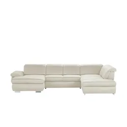 Lounge Collection Wohnlandschaft mit verschiedenen Funktionen Amanda , creme , Maße (cm): B: 379 H: 85 T: 260.0