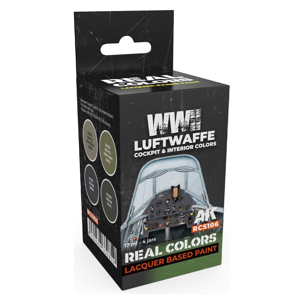 AK Interactive WWII Luftwaffe Cockpit & Interior Colors SET (RCS106)