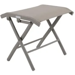 Gartenhocker Andy aus Textilene und Aluminium, modern, Beige, klappbar, 4-Fuß-Gestell