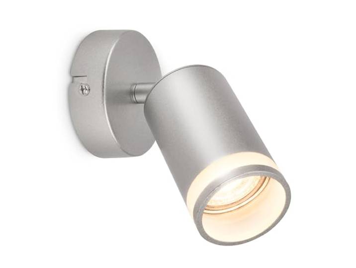 BRILONER - Binnenwandlamp met zijlichtuitgang, draaibaar, GU10, leeslamp, woonkamerlamp, lamp, wandlamp, keukenlamp, ganglamp, slaapkamer, wandverlichting, 8x16 cm, chroom mat