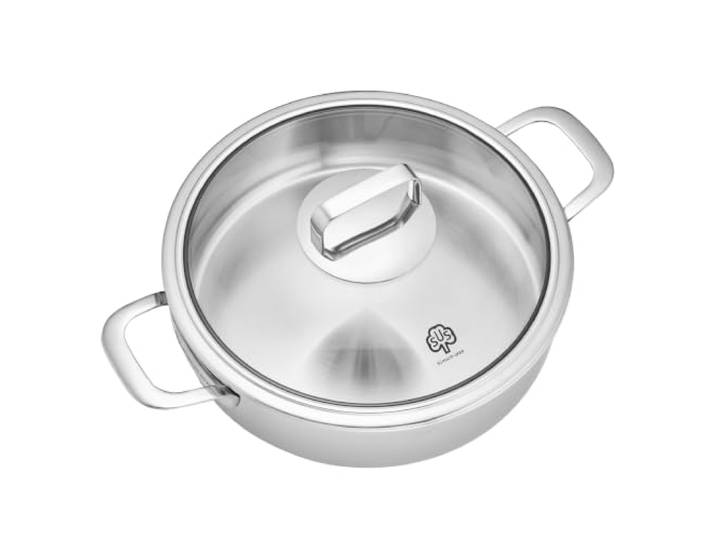 Schmortopf Skagen, Ø 28 cm hochwertiges 3-Schicht-Material aus Edelstahl, Aluminium, Edelstahl in schwerer Ausführung