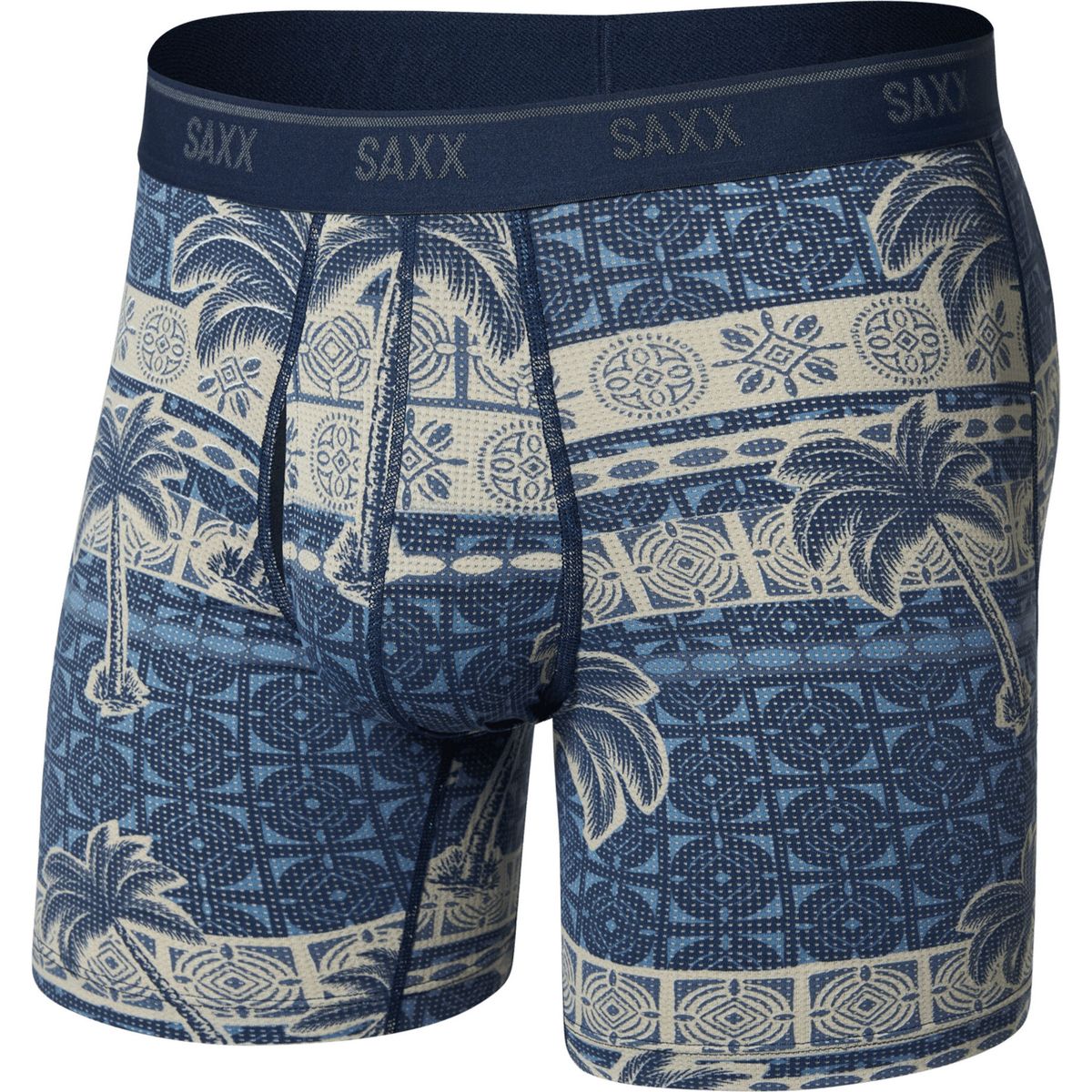 Saxx Quest Quick-dry Mesh Boxer Brief FLY palm geo-stone (PGS) S SXBB65F-PGS-S