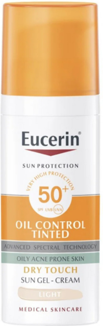 Eucerin Sun Oil Control Tinted Gel-Creme FPS50+ Tom Light 50ml