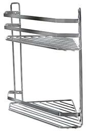IH Casa Decor Chrome Corner Two Shelf Caddy
