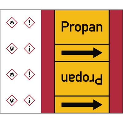 Rohrleitungskennzeichen Propan - 33000x180 mm Folie selbstklebend
