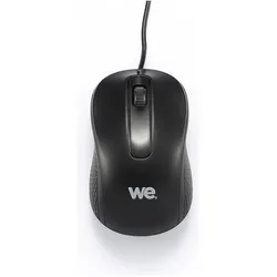 We-Vibe Souris filaire WE 1200DPI, USB, longeur c ble 1.5m finition métallique noire (Kabelgebunden), Maus, Schwarz