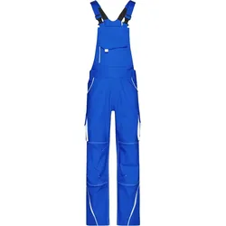 James & Nicholson Unisex Workwear Latzhose Color JN848 royal/white (44)