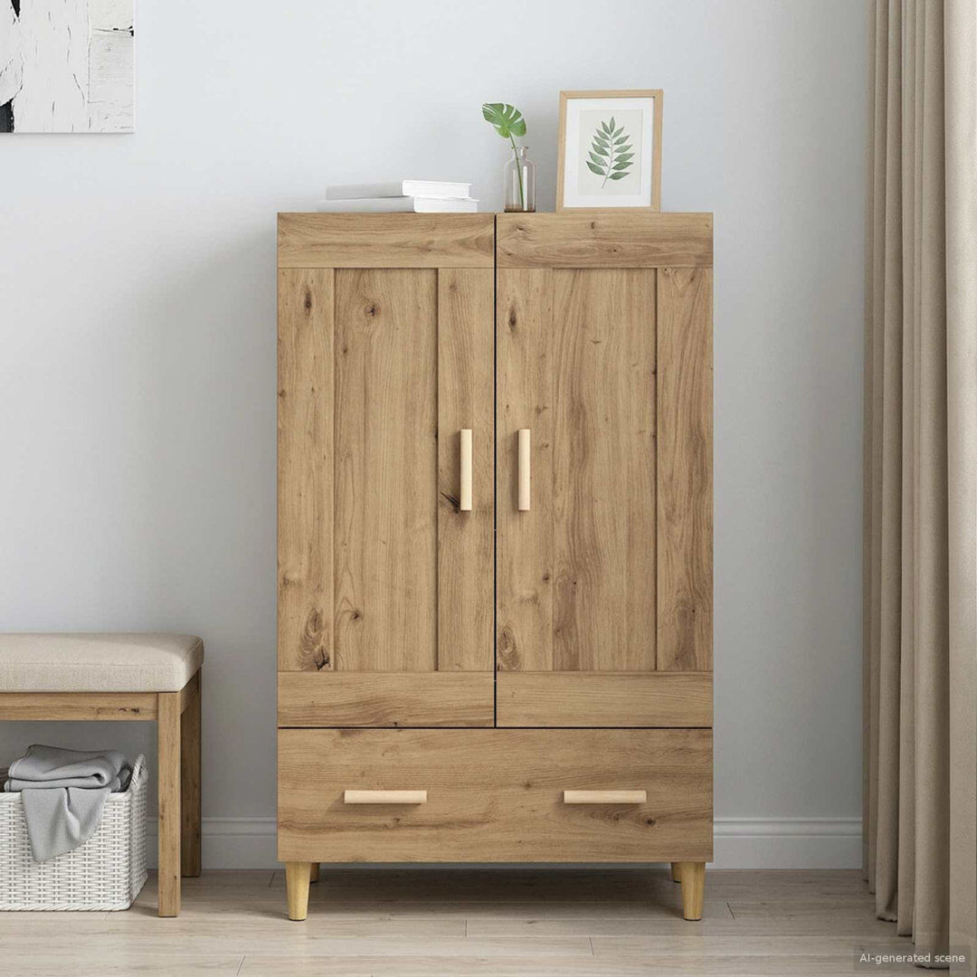Brayden Studio 70 cm W Highboard Artisan Oak 115cm H X 70cm W X 31cm D