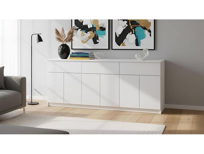 Commode blanche sur mesure Pickawood MDF mélaminé MDF Blanc mat
