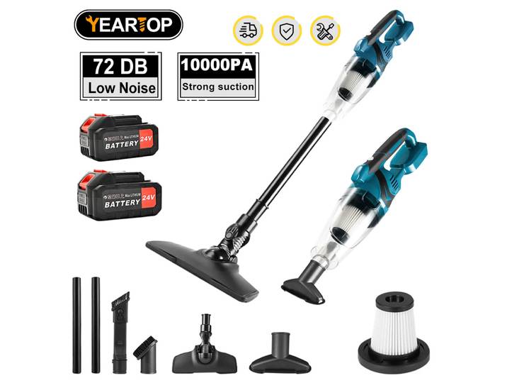 Makita – aspirateur électrique sans fil à main, 10000PA, double usage, pour la maison et la voiture, outil électrique de nettoyage des poils d'animaux domestiques, batterie 18V aspirateur pour voiture