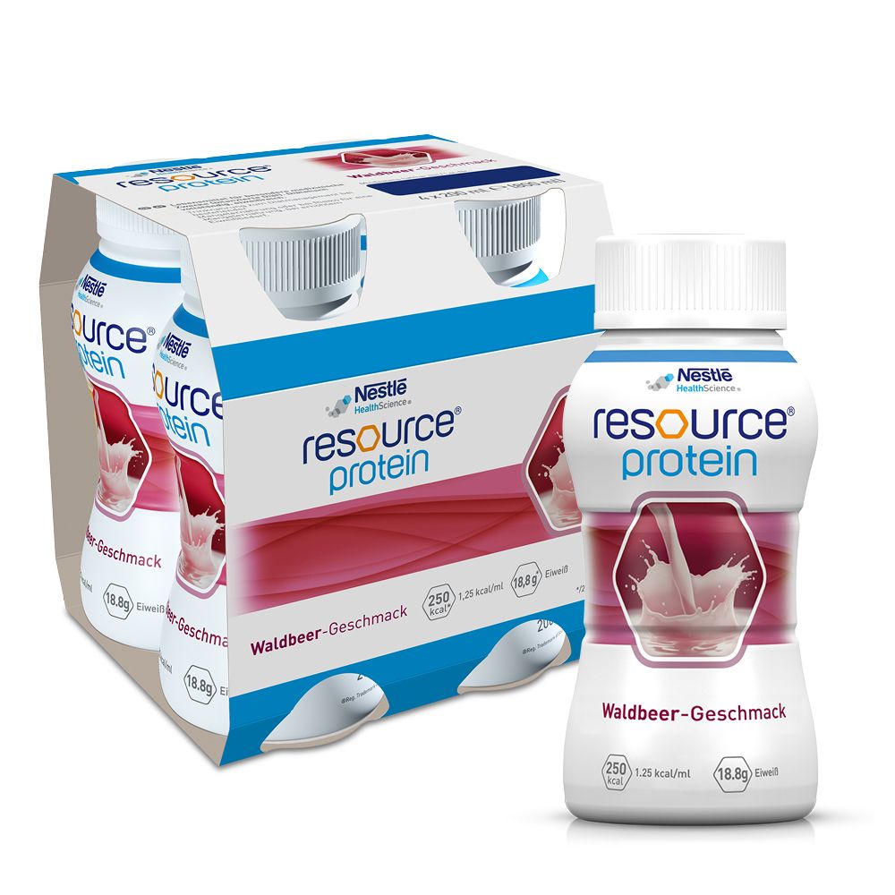 Resource Protein Drink Waldbeere 4x200 ml Flüssigkeit