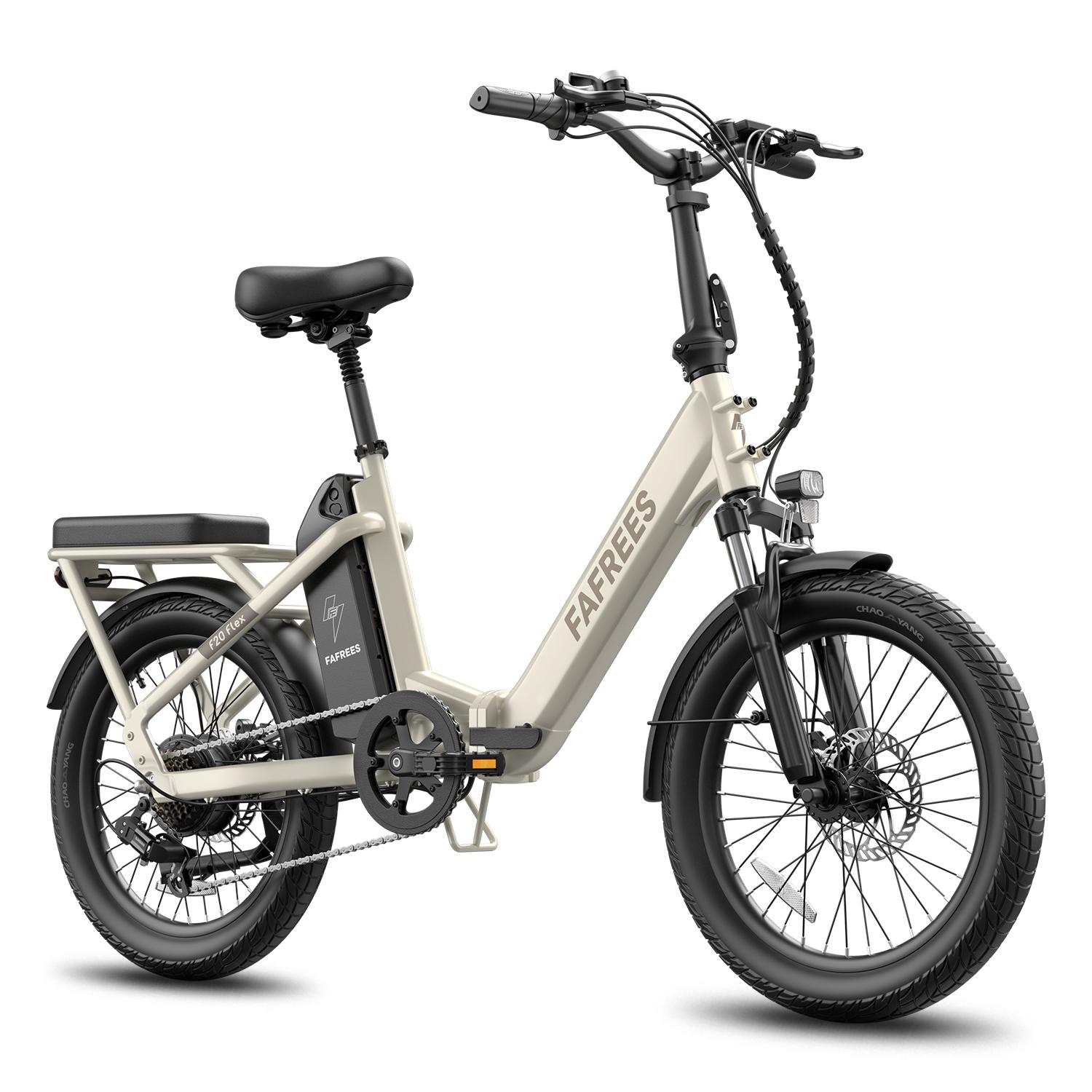 F20 Flex-25AH klappbares Stadt-Elektrofahrrad, 250W, 25 km/h, 140 kg, beige