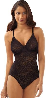 Plus Size Women's Lace'N Smooth Body Briefer by Bali in Black (Size 40 D)