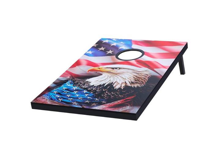 Ensemble de Cornhole portable pour adultes, 8 sacs de haricots, planches en bois MDF, facile à nettoyer, jardin, cour, plage