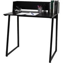Schreibtisch MCW-K69, Laptoptisch Bürotisch, 82x51cm 3D-Struktur, Metall MDF ~ schwarz