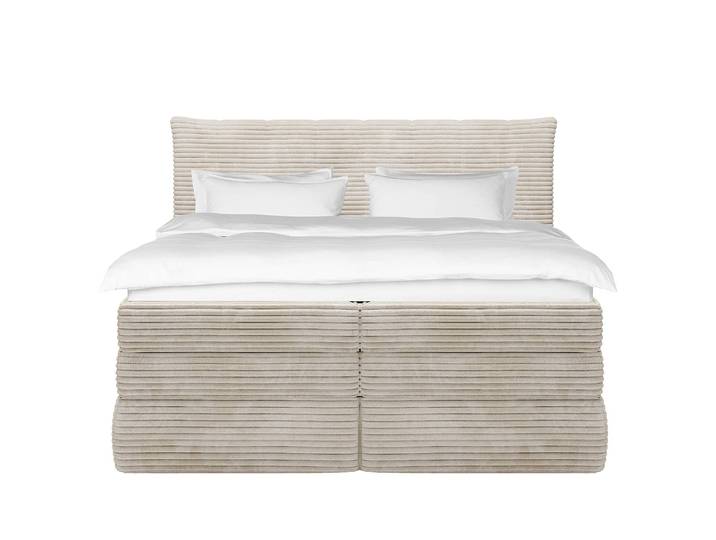 Boxspringbett Lovaris 160 x 200cm Cord Beige