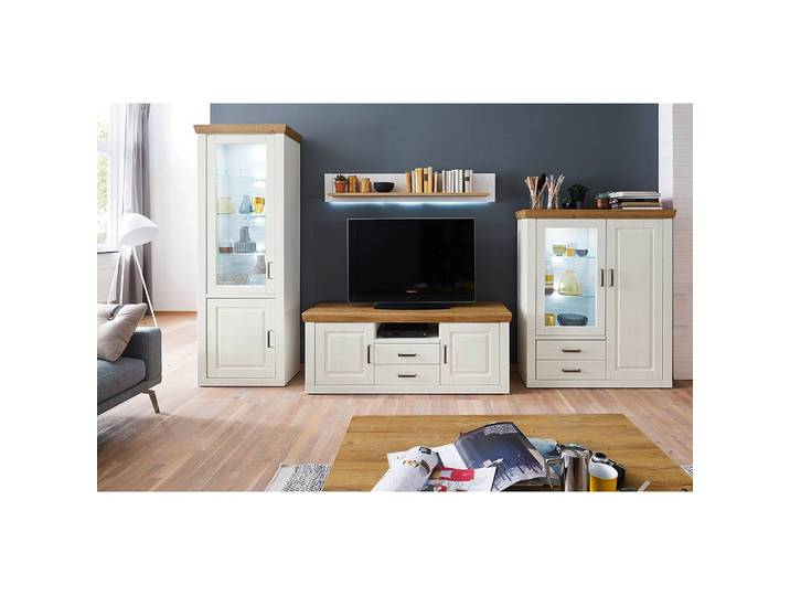 Highboard 118 x 142 x 40cm Weiß