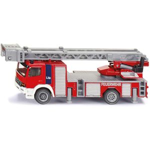 siku Fahrzeug 1841 Feuerwehr Drehleiter, aus Metall/Kunststoff, Maßstab 1:87