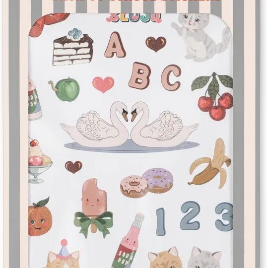 Konges Sløjd Set de stickers Swan Blush taille unique