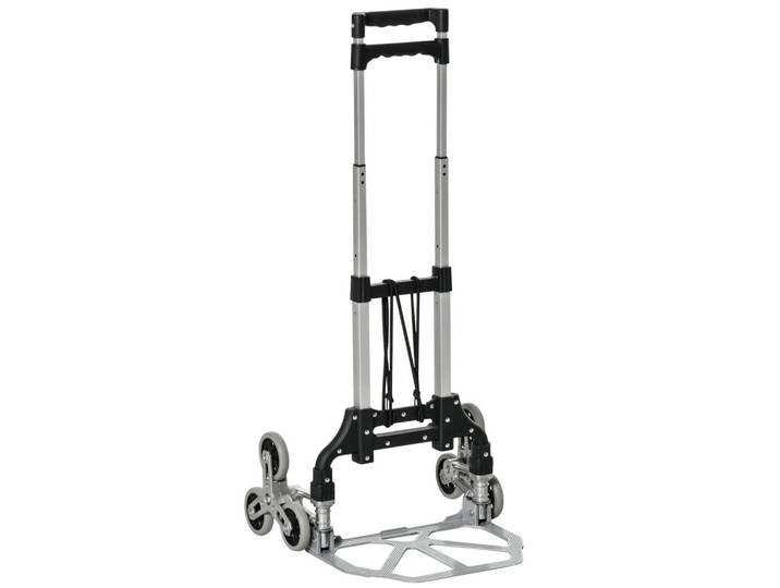 Durhand Klappbarer Treppensteiger, Silber, Mehrfarbig, Metall, 47x100x47 cm, Freizeit & Co, Heimwerken