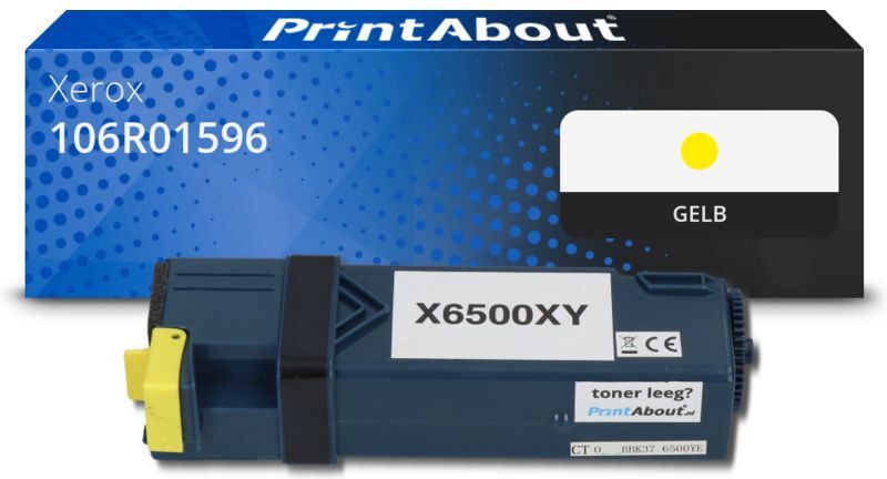 PrintAbout Toner kompatibel mit Xerox 106R01596 - Gelb
