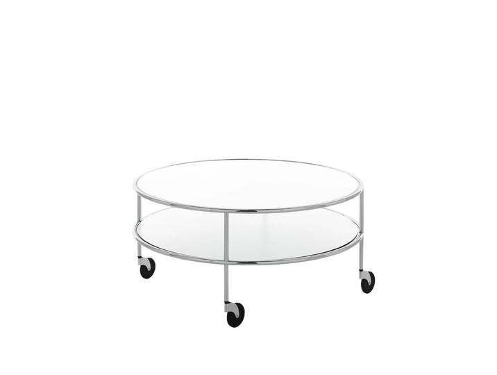 Lammhults Table basse Chicago III Stratifié blanc-chrome